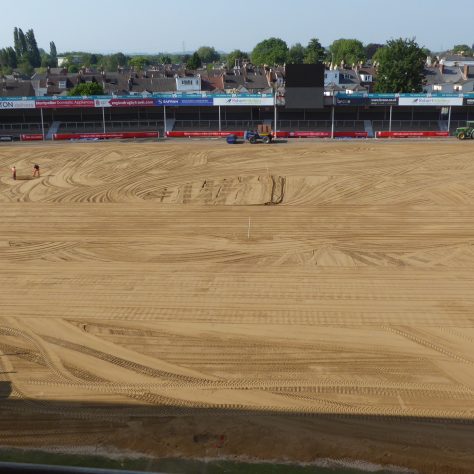 It's clear that the whole of the pitch area has now been covered.