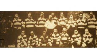 The Gloucester team that played the RAF at Kingsholm in Oct 1940