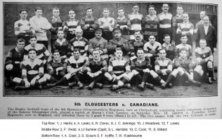 The combined teams for the match of 12 Dec 1914
