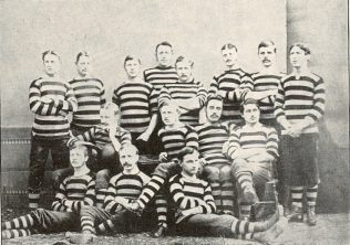 Gloucester team c1880 J W Bayley is standing at the extreme left