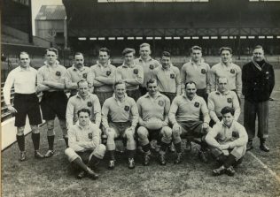 RAF team v Army Twickenham 1951, Mike Baker is on the left in the back row