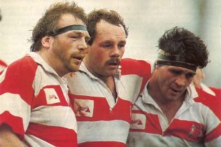 Pascall, Dunn & Preedy - the 1990 Gloucester front row